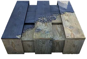 Houten constructie transparante afwerking