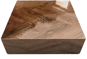 Houten vloer transparante afwerking